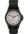 Timex Mens Expedition Acadia 40mm Watch Black Fastwrap Cream Dial Green Case