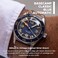 UNDONE Basecamp Classic Blue 40mm 100M Water Resistance Automatic Wrist Watch Blue Dial Brown Leather Strap
