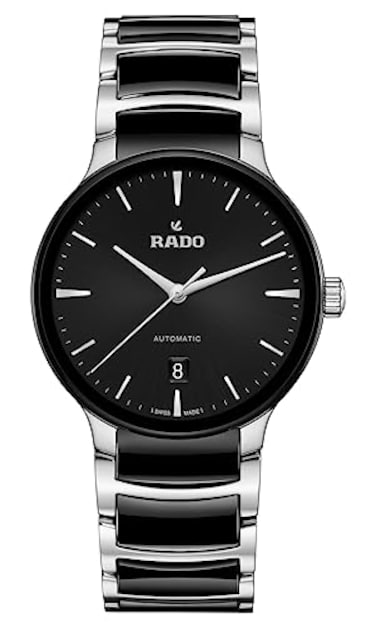 Rado Centrix Automatic Black Dial Silver Index Date Display and Swiss Automatic Movement