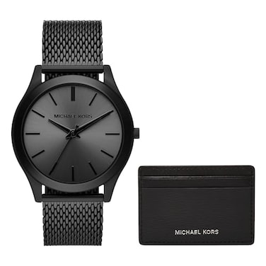 Michael Kors MK1085SET Slim Runway Three Hand Watch Black One Size