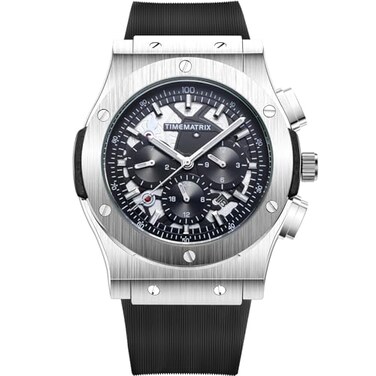 TIMEMATRIX Mens Planet 316L Stainless Steel Case Automatic Watch with Day Mouth