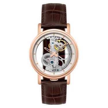 Thomas Earnshaw Mens 43mm Fowler Bridge Automatic Watch with Leather Strap ES822503