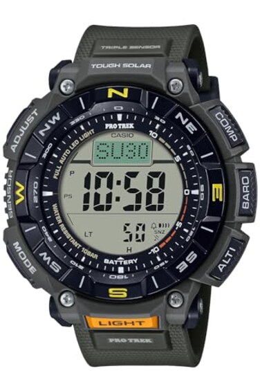 PRO TREK Casio PRG340 Pro Trek Climber Line Wristwatch Solar Biomass Plastic Khaki PRG3403JF