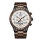 VICVS Natural Walnut Automatic Mens Wooden Watch Date Day Multifunctional Automatic Business Wooden Watch