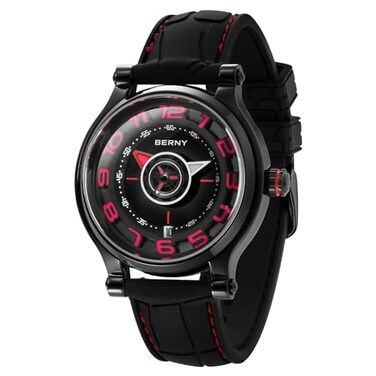 BERNY Mechanical Watch for Men Automatic Movement Miyota 8215 Multifunction Calendar Luminous Hands Exhibition Back Cover 5ATM Waterproof