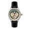 Thomas Earnshaw Mens 43mm Baron Grand Date Calendar Open Heart Automatic Green Watch with Leather Strap ES818703