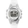 Timex Mens Digital 33mm Watch White Strap Digital Dial SilverTone Case