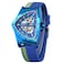 FORSINING Skeleton Watches for Men Automatic Mechanical Watch with Triangle Dial Luminous Self Winding Watches Soft Silicone Strap