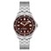 DUXOT Mens 41mm Henri Diver Automatic Deep Brown Watch with Solid Stainless Steel Bracelet DX206044