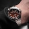 DUXOT Mens 41mm Henri Diver Automatic Deep Brown Watch with Solid Stainless Steel Bracelet DX206044