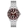 DUXOT Mens 41mm Henri Diver Automatic Deep Brown Watch with Solid Stainless Steel Bracelet DX206044