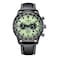 CITIZEN Citzen Mens EcoDrive Weekender Sport Casual Black Stainless Steel Watch Black Leather Strap Chronograph Model CA450521X