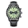 CITIZEN Citzen Mens EcoDrive Weekender Sport Casual Black Stainless Steel Watch Black Leather Strap Chronograph Model CA450521X