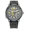 Citizen Mens EcoDrive Promaster Eco Nighthawk Watch Stainless Steel Black Polyurethane Strap Gray Dial Dual Time Date Model BJ700443H