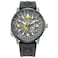 Citizen Mens EcoDrive Promaster Eco Nighthawk Watch Stainless Steel Black Polyurethane Strap Gray Dial Dual Time Date Model BJ700443H