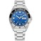 CITIZEN Mens Automatic Stainless Steel Watch Blue Dial Black and Silver Bezel 3 Hand DayDate Model NH753052M