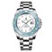 PAGRNE DESIGN Pagani Design GMT Automatic Mechanical Mens Watch Rotating Ceramic Bezel Stainless Steel Watch with Date Function Mens Sport Watch Sky BlueWhite3