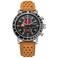 Citizen EcoDrive Star Wars Mens Watch Stainless Steel with Orange Leather Strap Rebel Pilot SilverTone 44mm Model CA447856L