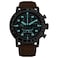 Citizen EcoDrive Star Wars Mens Watch Stainless Steel with Orange Leather Strap Rebel Pilot SilverTone 44mm Model CA447856L