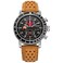 Citizen EcoDrive Star Wars Mens Watch Stainless Steel with Orange Leather Strap Rebel Pilot SilverTone 44mm Model CA447856L