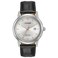 Citizen Mens EcoDrive Classic Watch in Stainless Steel with Black Leather Strap Silver Dial Model AW123603A