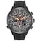 Citizen Mens Promaster Navihawk EcoDrive Pilot Watch Atomic Timekeeping Chronograph Power Reserve Indicator Luminous AntiReflective Crystal Black Rubber Strap Model JY803504E