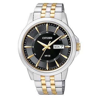 Citizen Quartz Mens Watch Stainless Steel Classic TwoTone Model BF201852E