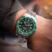 DUXOT Mens 41mm Henri Diver Automatic Elite Green Watch with Solid Stainless Steel Bracelet DX206033