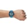 TIME100 Automatic Mechanical Watches for Men Skeleton Square Big Face Wristwatch Adjustable Silicone Strap Blue W60168G