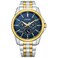 Citizen Quartz Mens Watch Blue Dial Stainless Steel Classic Silver