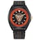 CITIZEN Mens EcoDrive Marvel Tony Stark 63 Black Ion Plated Watch with Black Leather Strap 3 Hand Luminous 43mm Model AW207505W