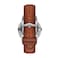 Fossil Mens Minimalist Quartz Stainless Steel and Brown Leather ThreeHand Watch for Men
