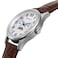 BERNY Silver Watch for Men Moon Phase Watches MultiFunction Quartz Wristwatch Easy Read Arabic Numerals Dial Analog Watches Stainless Steel Case Subdial with Date Day Calendar