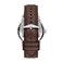 Fossil Mens Watch Townsman Automatic Stainless Steel and Leather TwoHand Skeleton Watch for Men Color Silver Brown