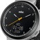Braun Analogue Quartz Watch with Digital Display with Calendar and Step Count Black Dial and Black Silicone Rubber Strap 45mm Stainless Steel Case Model BN0299NBKBKG