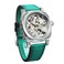 FORSINING Watches for Man Square Retro Mechanical Watch SelfWind Carved Skeleton Automatic Watches Vintage Leather Strap Wristwatch