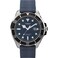 Timex Mens Harborside Coast 44mm Watch Blue Strap Blue Dial IP Steel Case
