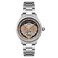 Thomas Earnshaw Mens 43mm Baron Grand Date Calendar Open Heart Automatic Ghost Grey Watch with Solid Stainless Steel Bracelet ES818755