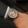 Thomas Earnshaw Mens 43mm Baron Grand Date Calendar Open Heart Automatic Ghost Grey Watch with Solid Stainless Steel Bracelet ES818755