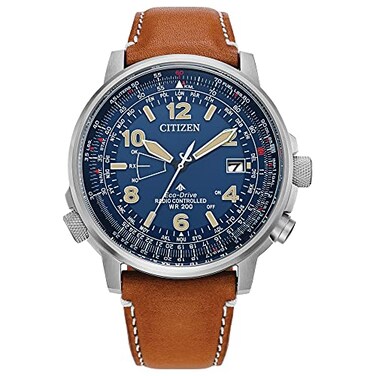 Citizen Mens EcoDrive Sport Leather Strap Watch
