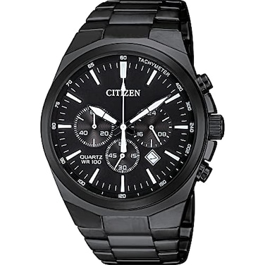 Citizen Quartz Mens Watch Stainless Steel Classic Black Model AN817555E
