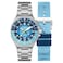 Spinnaker Mens 43mm Dumas GMT Automatic Ocean Blue Watch with Solid Stainless Steel Bracelet SP511955