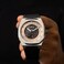 Thomas Earnshaw Mens 42mm Discovery Drake Skeleton Automatic Champagne Silver Watch with Silicone Strap ES829501