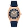 Thomas Earnshaw Mens 42mm Discovery Drake Skeleton Automatic Roman Blue Watch with Silicone Strap ES829506