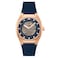 Thomas Earnshaw Mens 42mm Discovery Drake Skeleton Automatic Roman Blue Watch with Silicone Strap ES829506