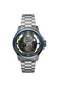 Nubeo Mens 48mm Tranquility Automatic Limited Edition Crescent Blue Watch with Solid Stainless Steel Bracelet NB609122