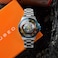 Nubeo Mens 48mm Tranquility Automatic Limited Edition Crescent Blue Watch with Solid Stainless Steel Bracelet NB609122