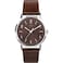 Timex Mens Marlin 34mm Watch Brown Strap Brown Dial Stainless Steel Case