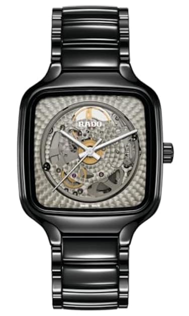 Rado New True SquareUnisexSwiss Automatic WatchHighTech CeramicSapphire Crystal 38mm