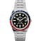 Timex Mens Q GMT 38mm Watch Black Dial Stainless Steel Case Strap